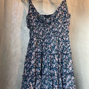 Trixxi Clothing Company Navy Mini Blue Dress with flower design